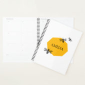 Niet-gedateerde gepersonaliseerde naam Bee Yellow  Planner (Display)