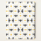 Niet-gedateerde gepersonaliseerde naam Bee Yellow  Planner (Achterkant)