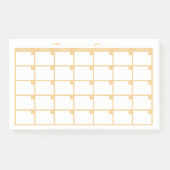 Niet-gedateerde Sticky Note Calendar - Geel (Voorkant)