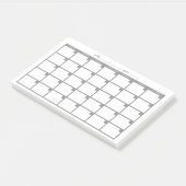Niet-gedateerde Sticky Note Calendar - Grijs (Schuin)