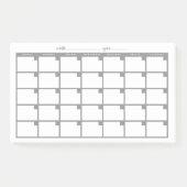 Niet-gedateerde Sticky Note Calendar - Grijs (Voorkant)