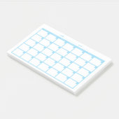 Niet-gedateerde Sticky Note Calendar - Lichtblauw (Schuin)
