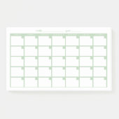 Niet-gedateerde Sticky Note Calendar - Lichtgroen (Voorkant)