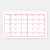 Niet-gedateerde Sticky Note Calendar - Roze (Voorkant)