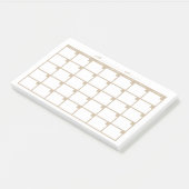 Niet-gedateerde Sticky Note Calendar - Tan (Schuin)