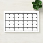 Niet-gedateerde Sticky Note Calendar - Zwart (Kantoor)