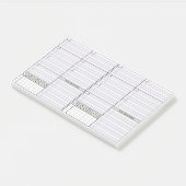 Niet-gedateerde week 2 per pagina post-it® notes (Schuin)