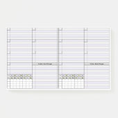 Niet-gedateerde week 2 per pagina post-it® notes (Voorkant)