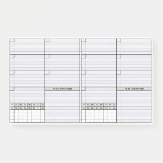 Niet-gedateerde week 2 per pagina post-it® notes