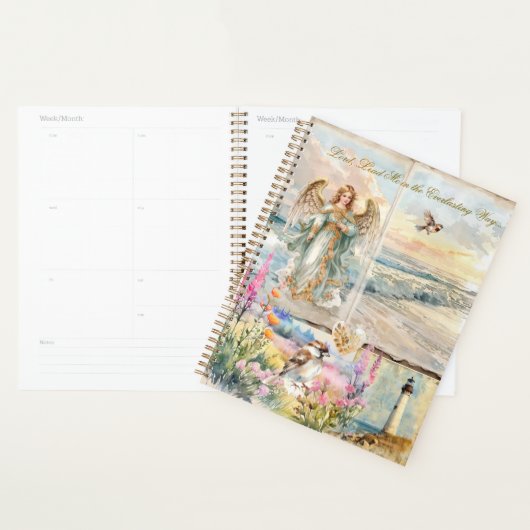 Niet-gedateerde wekelijkse maandelijkse religieuze planner (Display)