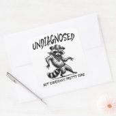 Niet gediagnosticeerd, maar iedereen is  zeker gra vierkante sticker (Envelop)