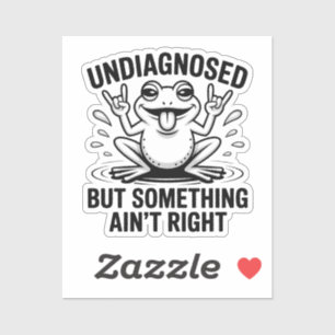 Niet gediagnosticeerd, maar iets klopt niet kikker sticker