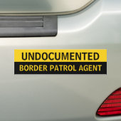 Niet-gedocumenteerde grensbewakingsagent bumpersticker (Op auto)