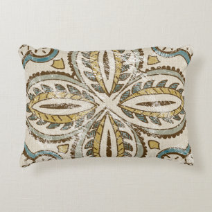 Niet-geëmailleerd batik Square III Accent Kussen