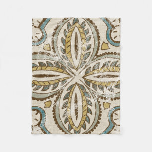 Niet-geëmailleerd batik Square III Fleece Deken