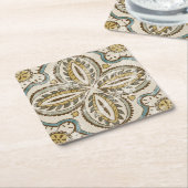 Niet-geëmailleerd batik Square III Kartonnen Onderzetters (Schuin)
