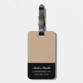 Niet-geëmailleerd Marrakesh Design I Bagagelabel (Achterkant verticaal)