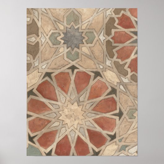 Niet-geëmailleerd Marrakesh Design I Poster (Voorkant)