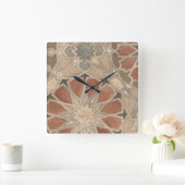 Niet-geëmailleerd Marrakesh Design I Vierkante Klok (Huis)