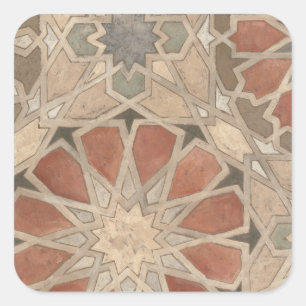 Niet-geëmailleerd Marrakesh Design I Vierkante Sticker