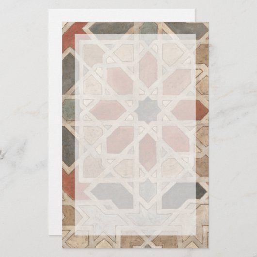 Niet-geëmailleerd Marrakesh Design II Briefpapier (Voorkant / Achterkant)
