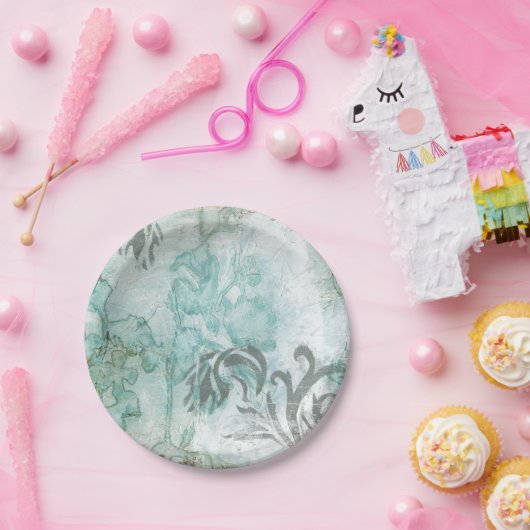 Niet-geëmailleerde ventilatorspuit III Papieren Bordje (Feest)