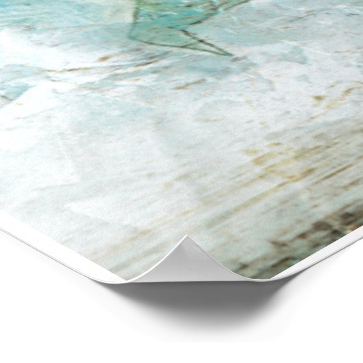 Niet-geëmailleerde ventilatorspuit III Poster (Hoek)