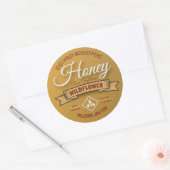 Niet-gefilterde honingpot van honingbijen ronde sticker (Envelop)