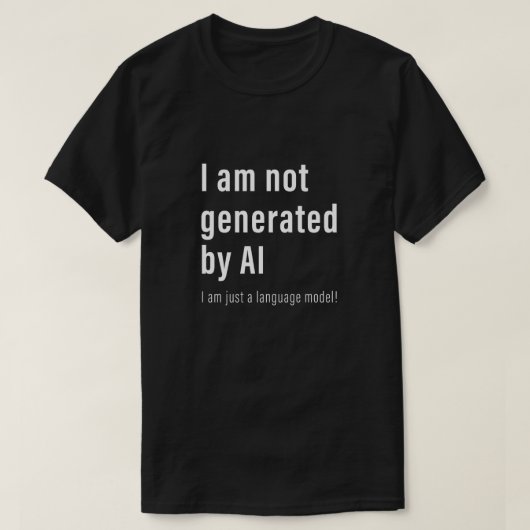 Niet gegenereerd door AI T-Shirt (Design voorkant)