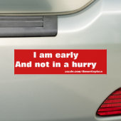niet gehaast bumpersticker (Op auto)