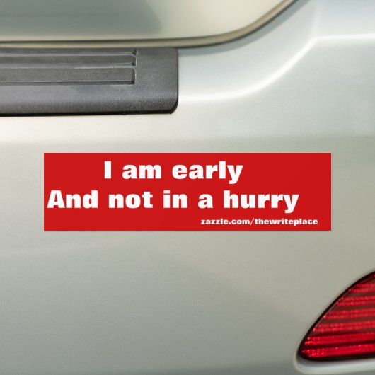 niet gehaast bumpersticker (Op auto)