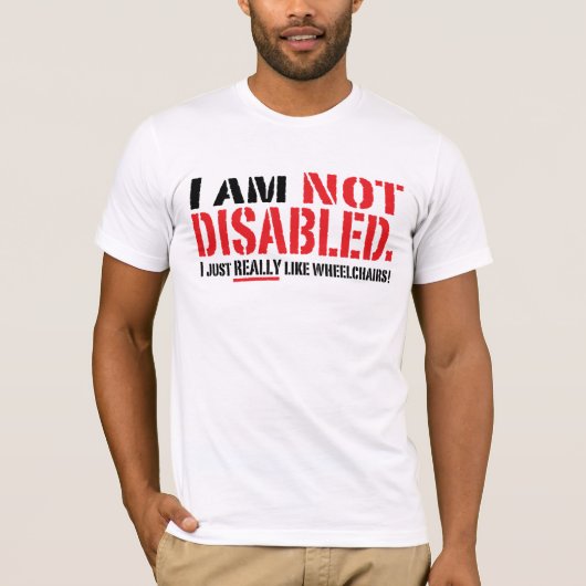Niet gehandicapte Mannen T T-shirt (Voorkant)