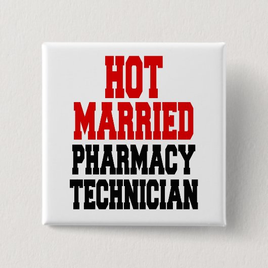 Niet-gehuwde apotheektechnicus vierkante button 5,1 cm (Voorkant)