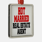Niet-gehuwde vastgoedmakelaar metalen ornament (Rechts)