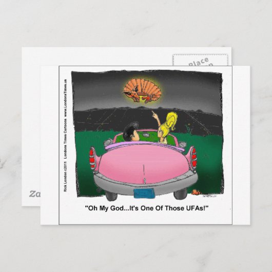Niet-geïdentificeerde Flying Armadillo UFA Funny G Briefkaart (Voorkant / Achterkant)