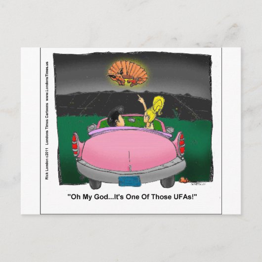 Niet-geïdentificeerde Flying Armadillo UFA Funny G Briefkaart (Voorkant)