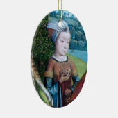 Niet-geïdentificeerde maagd martyr [St. Cecilia(?) Keramisch Ornament (Rechts)