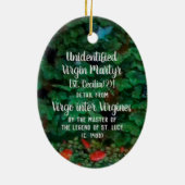 Niet-geïdentificeerde maagd martyr [St. Cecilia(?) Keramisch Ornament (Achterkant)