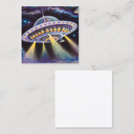 Niet-geïdentificeerde vliegende objecten (UFO's) z Vierkante Visitekaartje (Voorkant / Achterkant)
