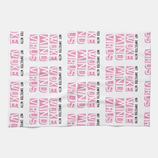 Niet geïnfecteerd met Woke Mind Virus Pattern Aang Theedoek (Horizontaal)