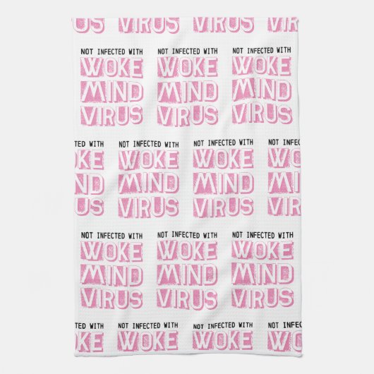 Niet geïnfecteerd met Woke Mind Virus Pattern Aang Theedoek (Verticaal)