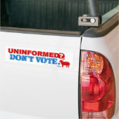 Niet geïnformeerd? Stem niet Bumpersticker (Op Truck)