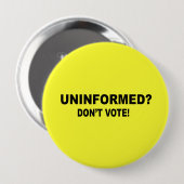 Niet geïnformeerd - stem niet ronde button 4,0 cm (Voorkant /achterkant)