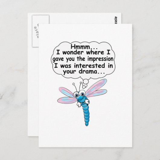 Niet geïnteresseerd briefkaart (Voorkant / Achterkant)