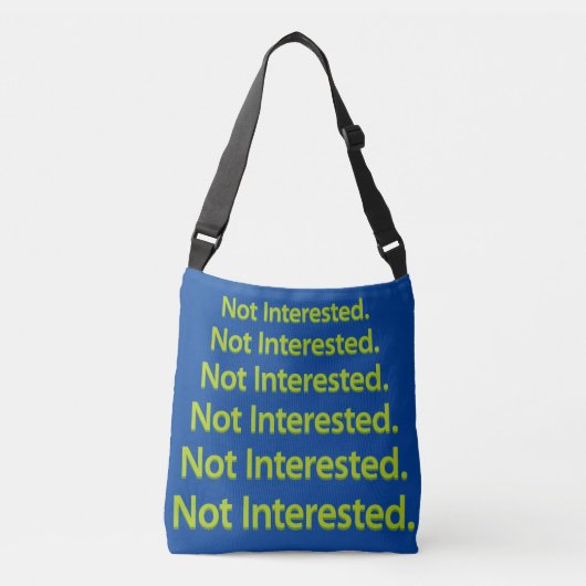 Niet geïnteresseerd. Groene tekst BG Crossbody Tas (Voorkant)