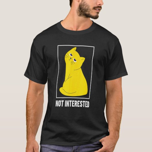 Niet geïnteresseerde kat t-shirt (Voorkant)