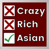 Niet gek, niet rijk, alleen Aziatisch Poster (Voorkant)