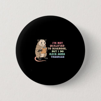 Niet gekwalificeerd om sarcastische psychologie te ronde button 5,7 cm