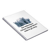 Niet geloven in klimaatverandering notitieboek (Rechterzijde)