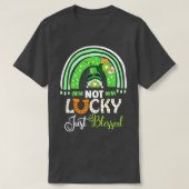 Niet geluk Gezegend Regenboog Gnome Clover St Pat T-shirt (Design voorkant)